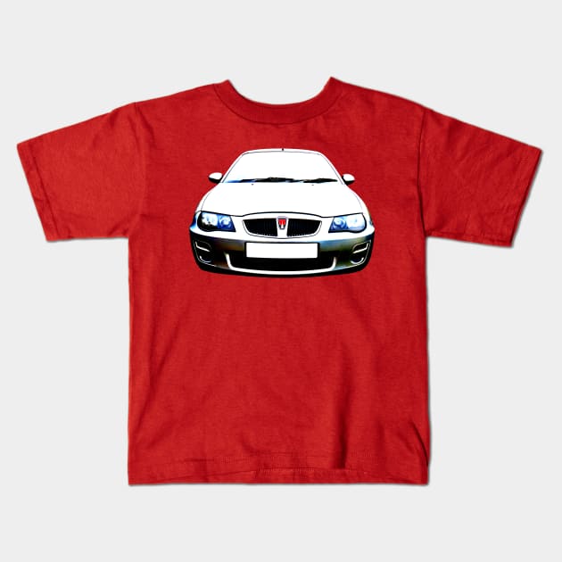 Rover 25 classic car high contrast Kids T-Shirt by soitwouldseem